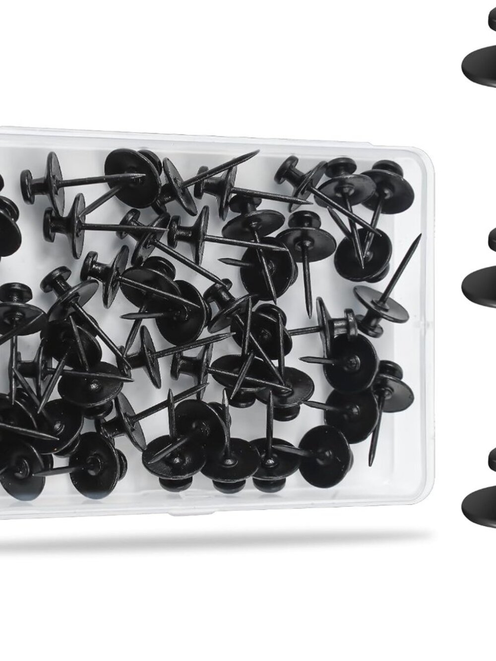 60Pcs Metal Thumb Tacks for Wall, Heavy Duty Picture Hanging Nails